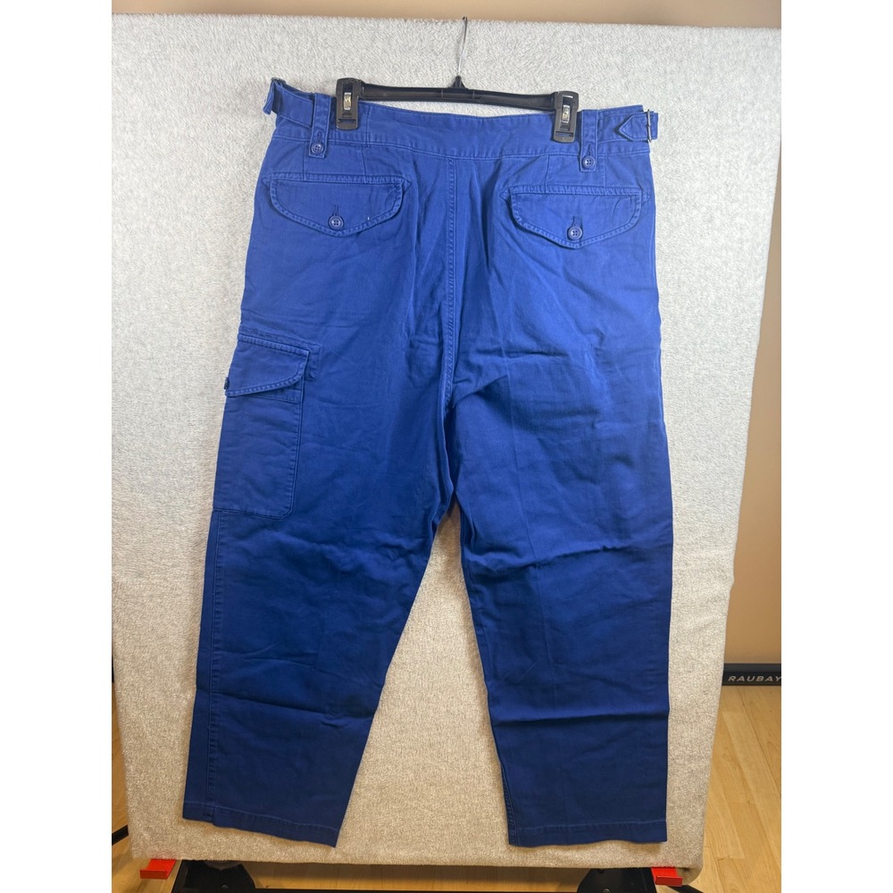 Polo Ralph Lauren Mens Royal Blue Pleated Cargo Pants 38x34 NWT 710956953001